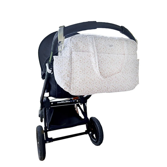 Bolso Pañalera Flores -  Gaela Baby