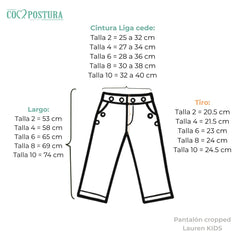 Pantalón Cropped Lauren Azul - Compostura