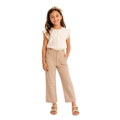 Pantalón Cropped Lauren Beige - Compostura