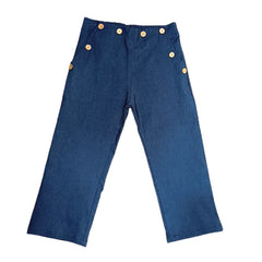 Pantalón Cropped Lauren Azul - Compostura