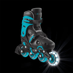 Patines Lineales Go Skates 34-37 Celeste Negro - Globber