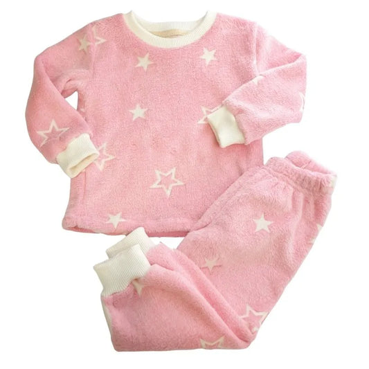 Pijama Afelpada Luna y Estrellas Niña