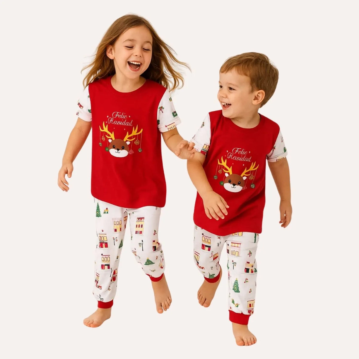 Pijama Navideña Unisex de Algodón Pima