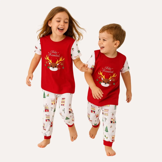 Pijama Navideña Unisex de Algodón Pima