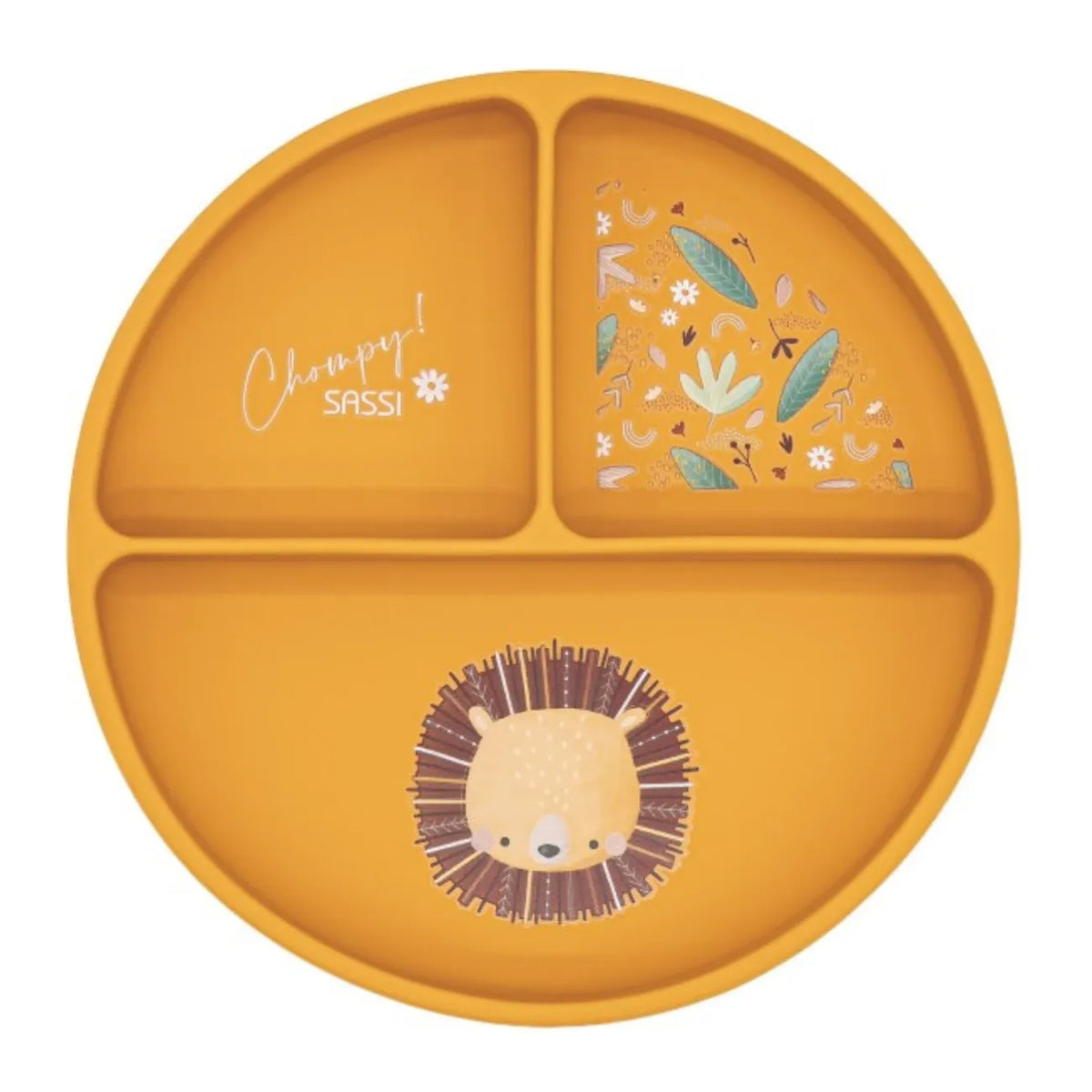 Plato de Silicona con División y Ventosa Chompy El Leon - Sassi