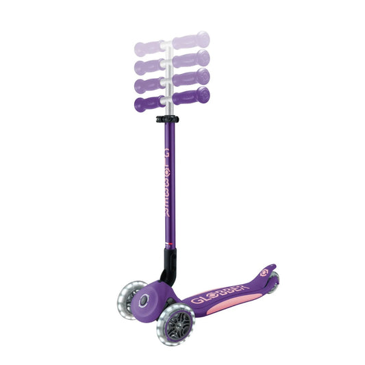 Globber Primo Plegable Plus LED Morado