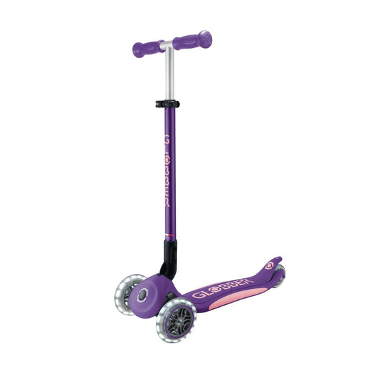Globber Primo Plegable Plus LED Morado
