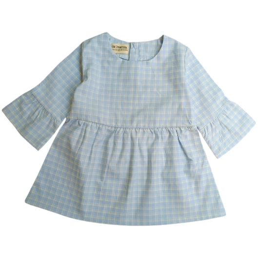 Blusa Cool Cuadros Celeste - Compostura