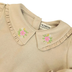 Polo Beige con Flor Bordada - Compostura