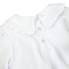 Polo Blanco con Flor Bordada - Compostura