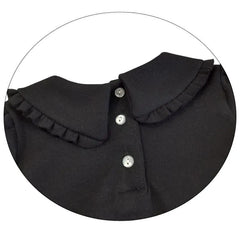 Polo Negro con Flor Bordada - Compostura
