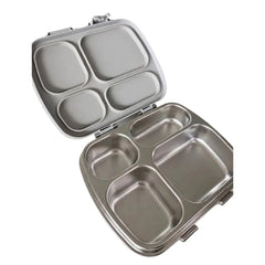 Lonchera Bandeja de Acero 4 Divisiones Gris - Purity