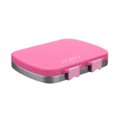 Lonchera Bandeja de Acero 4 Divisiones Fucsia - Purity