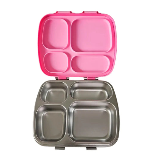 Lonchera Bandeja de Acero 4 Divisiones Fucsia - Purity