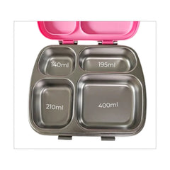 Lonchera Bandeja de Acero 4 Divisiones Fucsia - Purity
