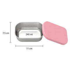 Lonchera con Taper de Acero Rose 3 Divisiones - Purity