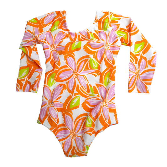 Ropa de Baño Flores Naranjas