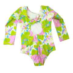 Ropa de Baño Flores Verdes y Rosas