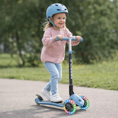 Scooter Primo Plegable Lights 3-7 Azul Pastel - Globber