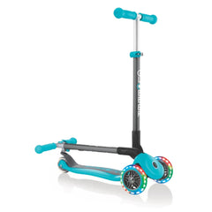 Scooter Primo Plegable Lights 3-7 Turquesa - Globber