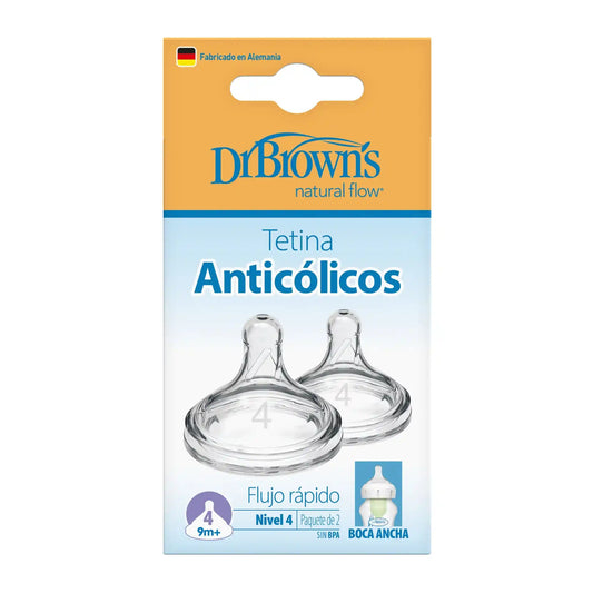 Set x2 Tetinas Nivel 4 Boca Ancha Dr. Browns