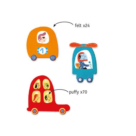 Stickers Autos - Djeco