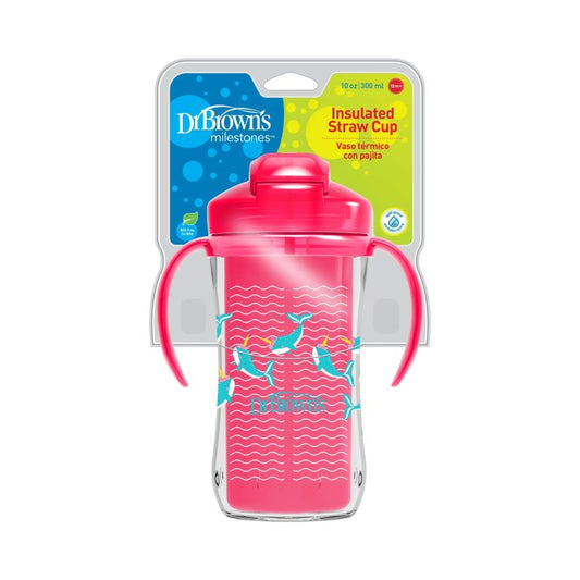 Vaso Térmico con Pajita Fucsia 10oz