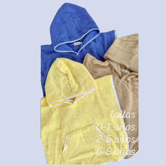 Poncho Salida de Baño Azul