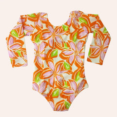 Ropa de Baño Flores Naranjas