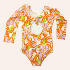 Ropa de Baño Flores Naranjas