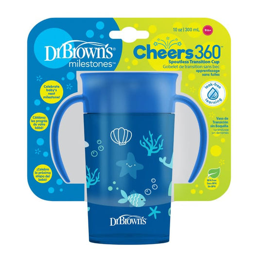 Vaso de Transición sin Boquilla Azul con Asas 10oz