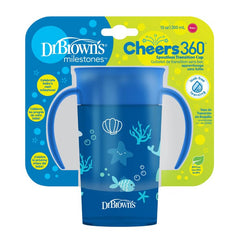 Vaso de Transición sin Boquilla Azul con Asas 10oz