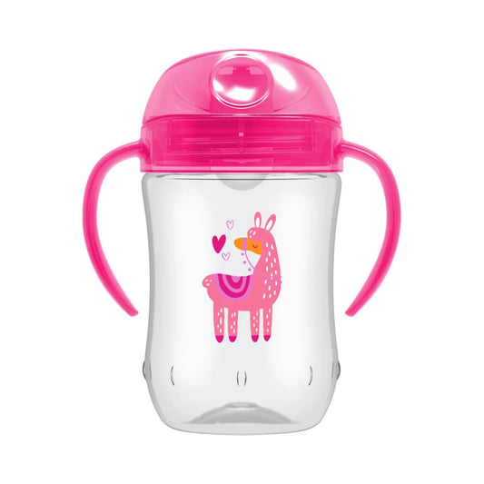 Vaso de Transición con Boquilla Suave Rosa 9oz