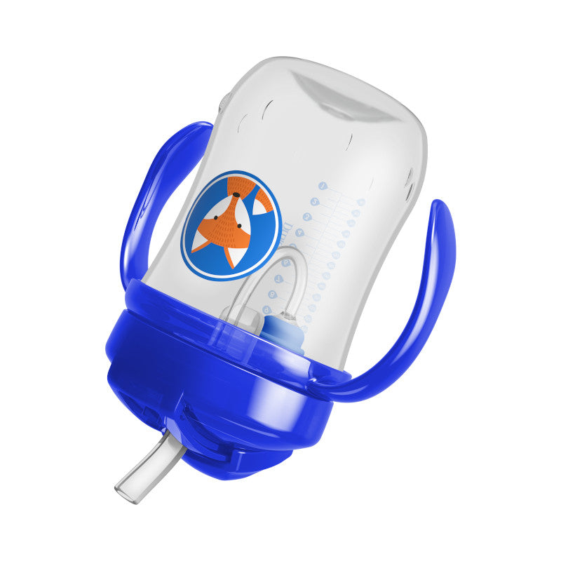 Vaso con Pajita Azul 9oz