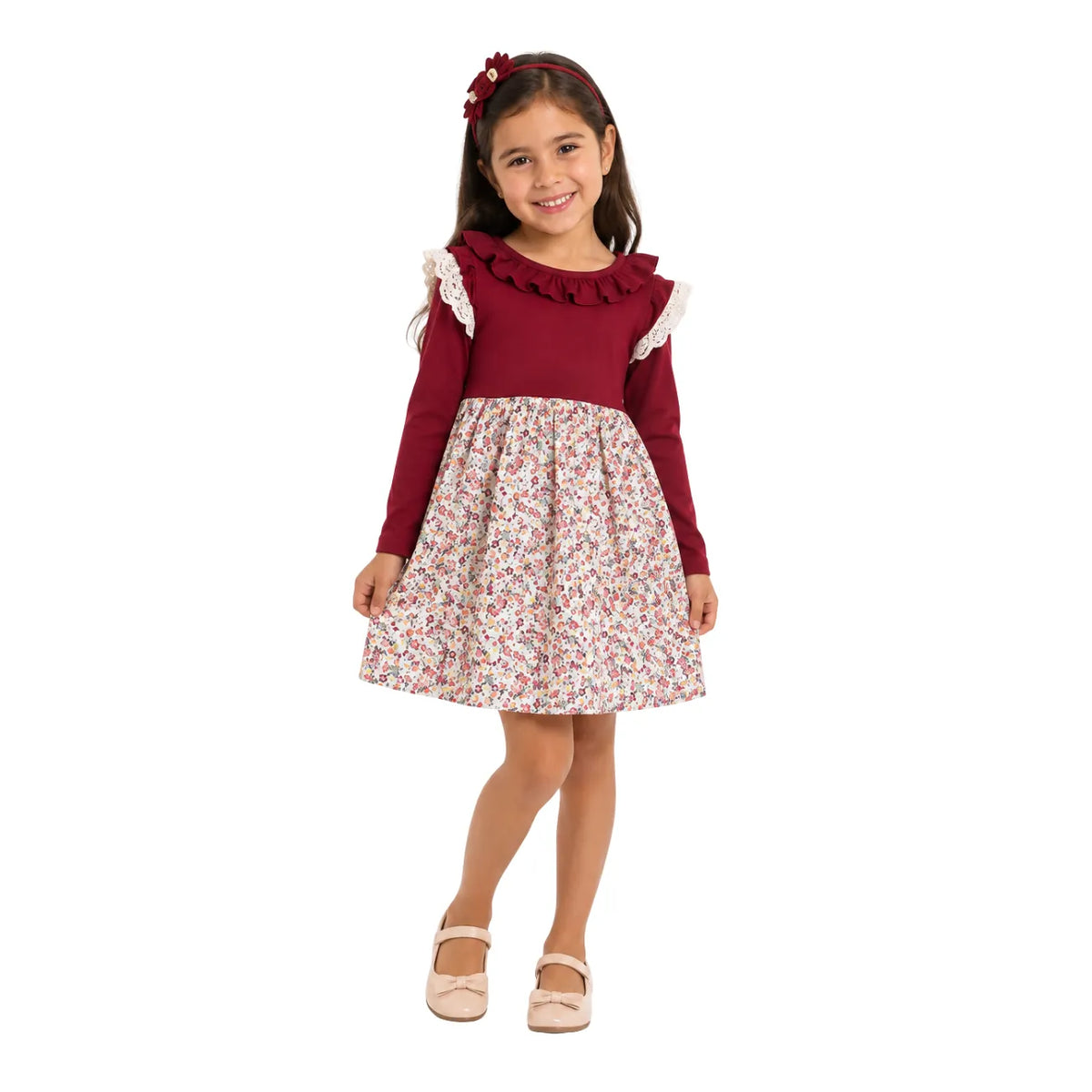 Vestido Larissa Guinda - Compostura