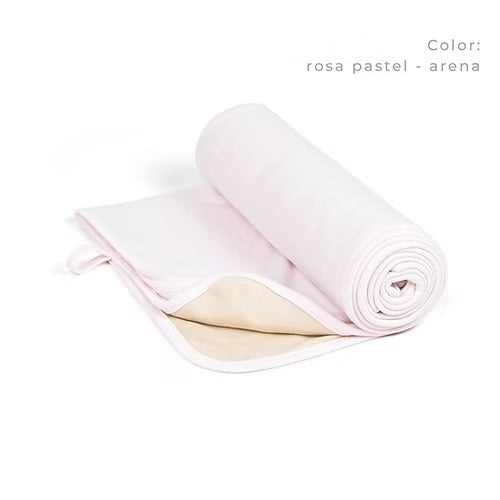 Manta Reversible XL Rosa Pastel/Beige